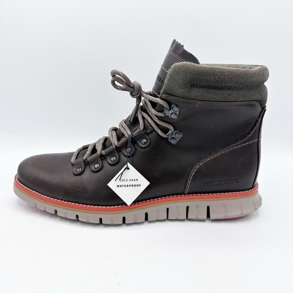 Cole Haan Men\'s ZeroGrand Waterproof Hiker Boot Style C38228 Brown Size 8.5 main image 5